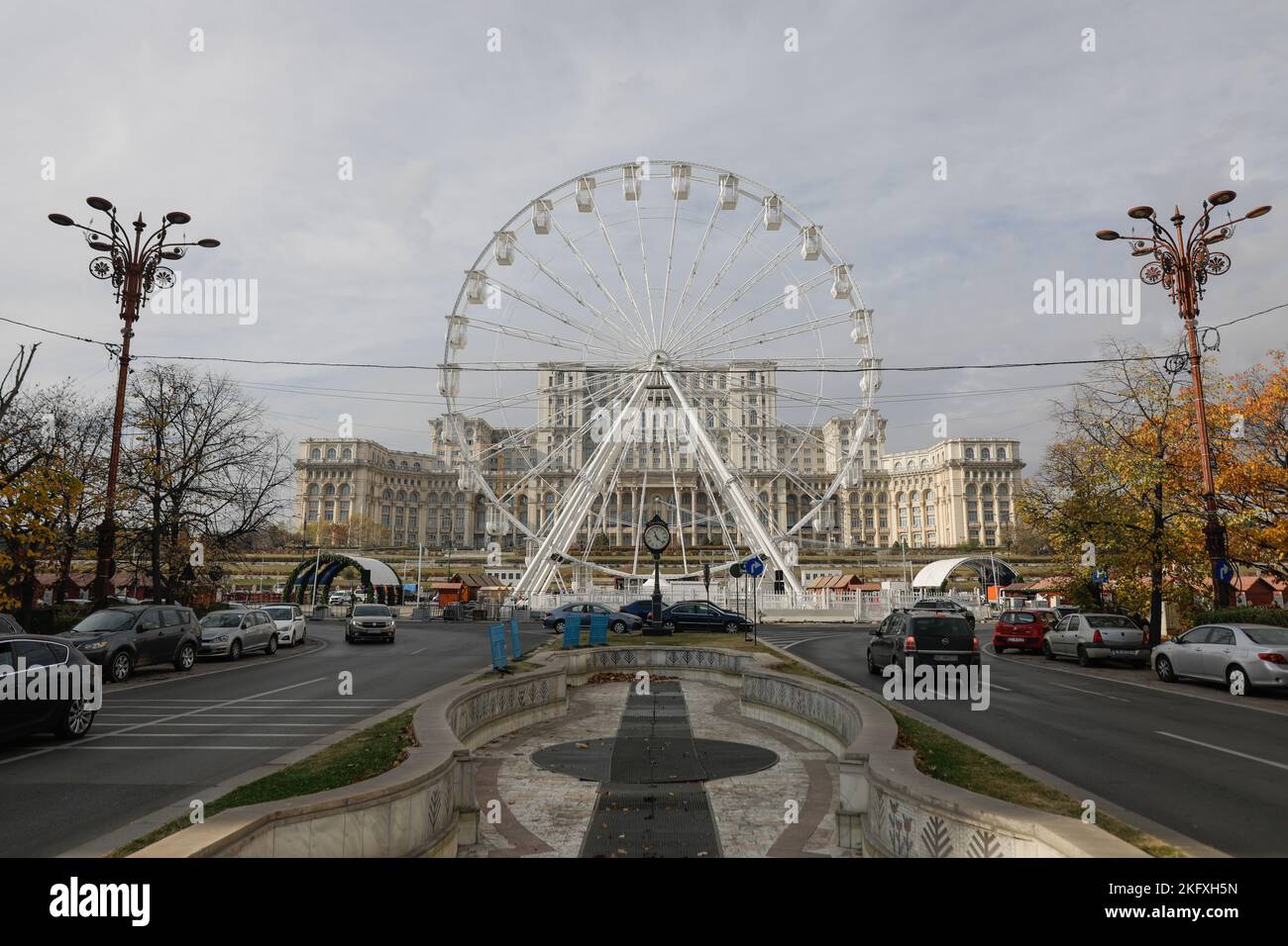 Bucharest, Romania November 18, 2022 Details with the ferris wheel