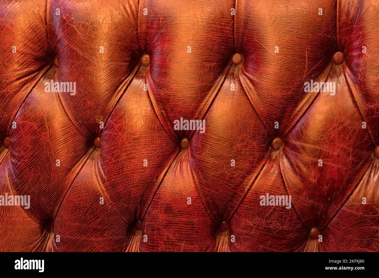 BACKGROUND TEXTURE Brown leather couch with buttons Stock Photo Alamy