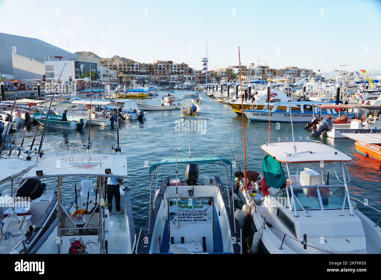 Cabo San Lucas, Mexico - November 7, 2022 - The view of the boat marina ...