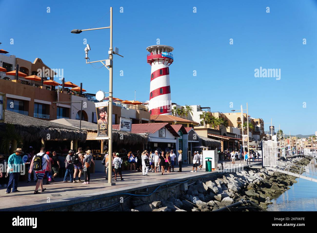 Cabo San Lucas, Mexico - November 7, 2022 - The view of the street and ...
