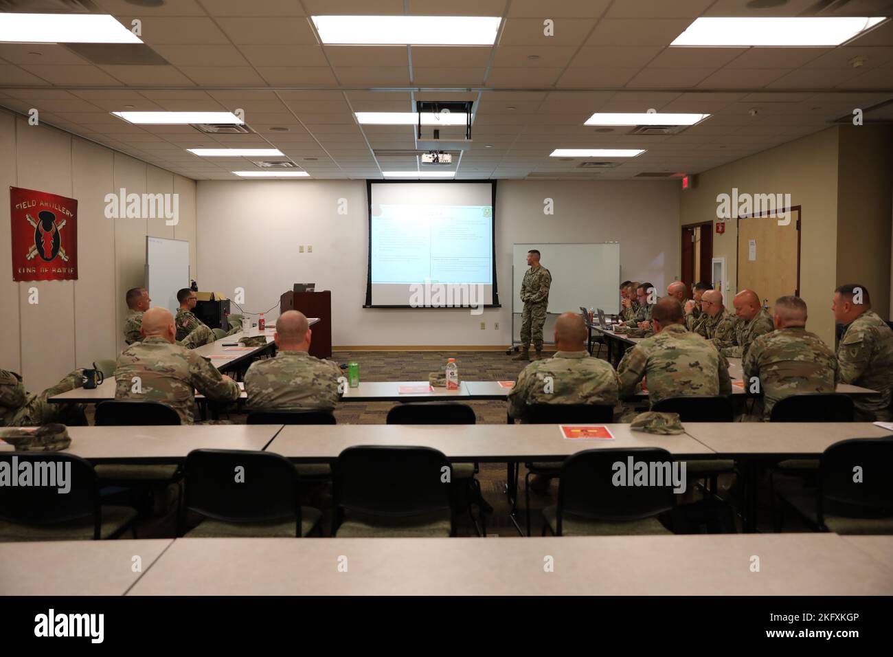A Soldier from 2nd Battalion, 222nd Field Artillery “Triple Deuce” out