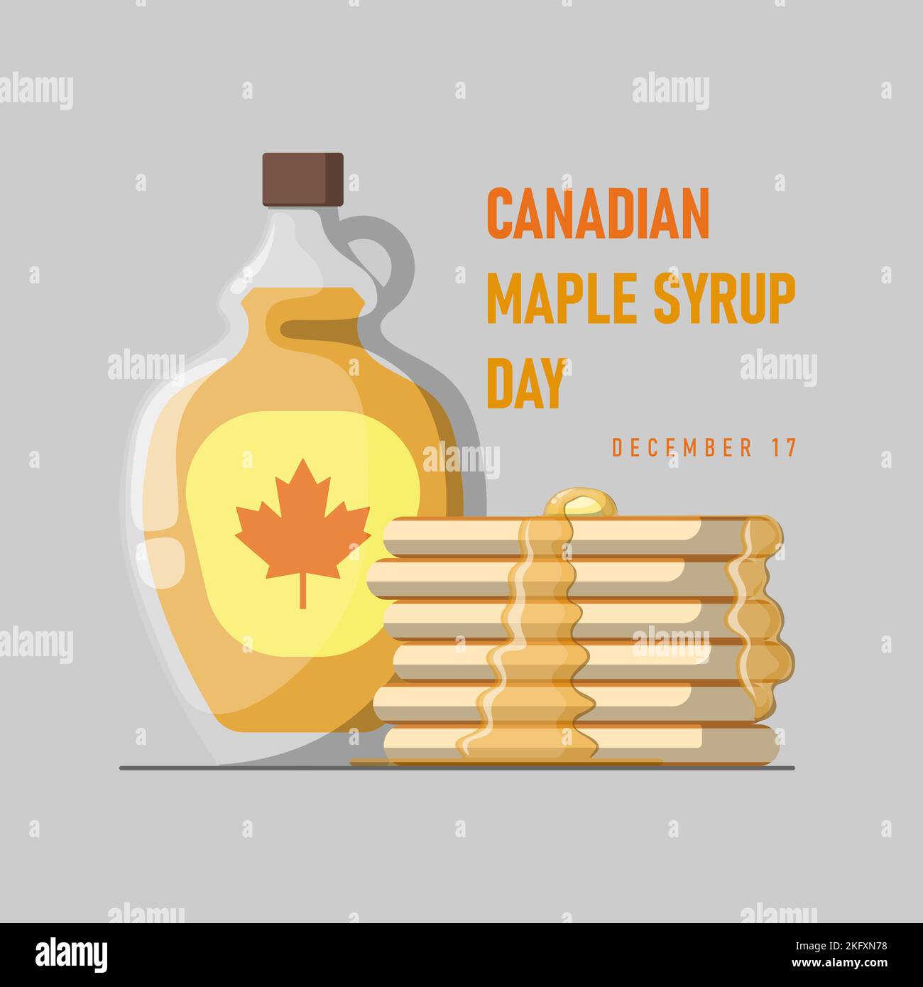 Canadian Maple Syrup Day background. Vector design illustration Stock