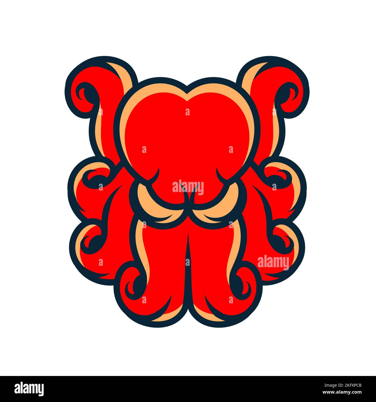 Tentacles of an octopus. Hand drawn vector illustration in engraving ...
