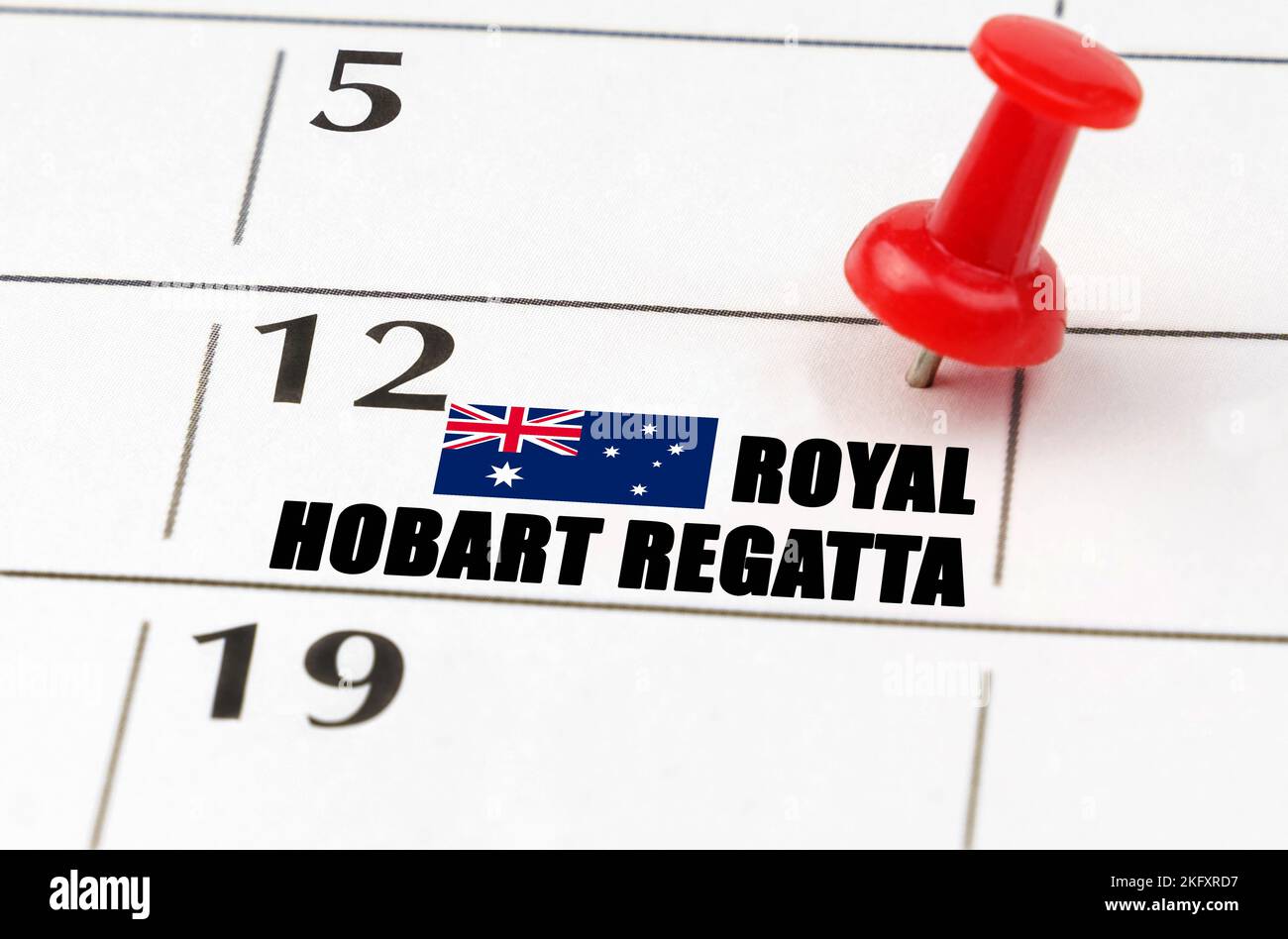 National holidays. On the calendar grid, the date and name of the