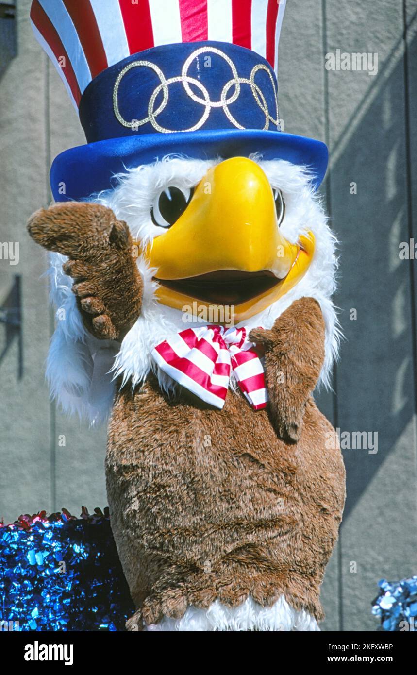Sam the Olympic Eagle was the mascot of the 1984 Summer Olympics Stock Photo