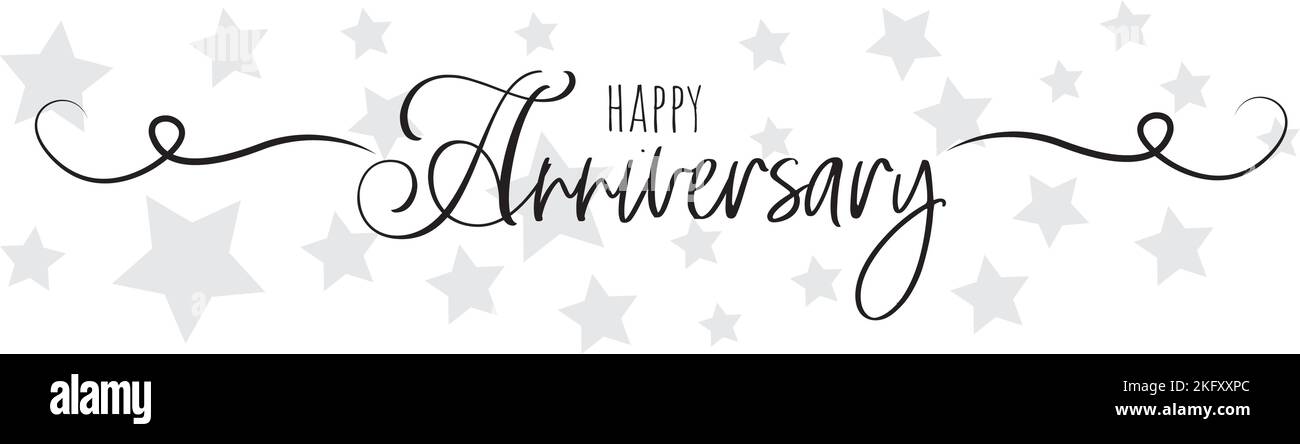 Happy anniversary, vector. Stencil art design isolated on background ...