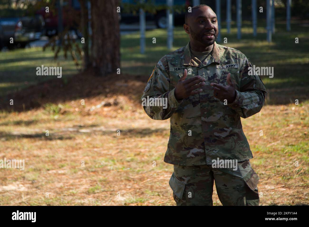 U.S. Army Staff Sgt. Lionel Hunter, assigned to the 17th Military ...