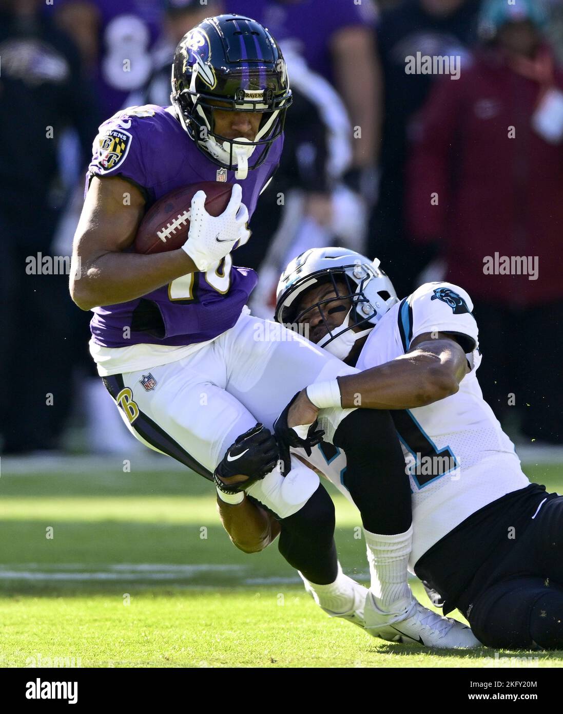 Nov 20, 2022: Baltimore Ravens WR Demarcus Robinson (10) in action