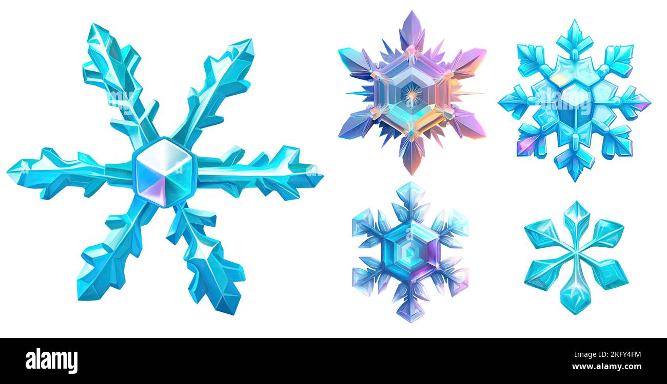 Snowflakes set hi-res stock photography and images - Alamy