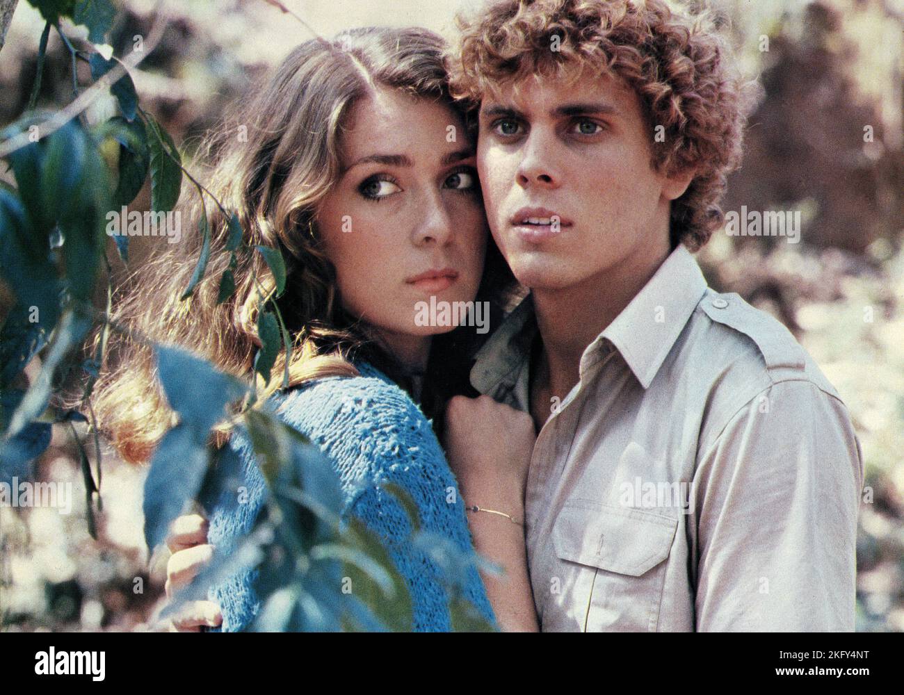 Anne-Marie Martin, Shawn Stevens, on-set of the Film, 'Savage Harvest', 20th Century-Fox, 1981 Stock Photo