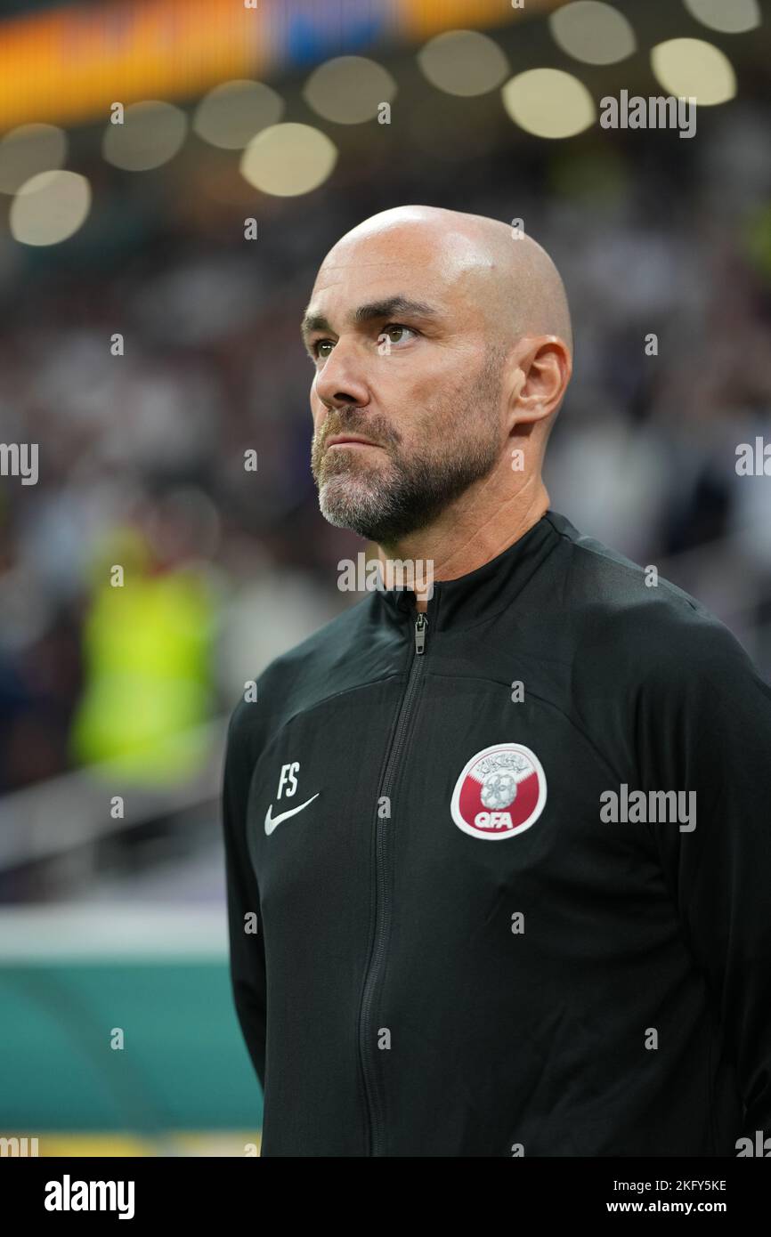 Al Khor, Qatar. 20th Nov, 2022. Felix Sanchez head coach (QAT) Football