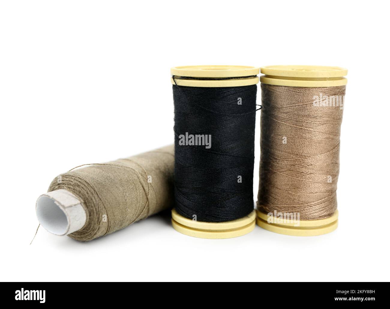 Black and white spools Cut Out Stock Images & Pictures - Alamy