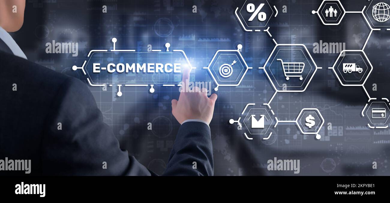 E-commerce Business Digital Marketing Concept. Electronic commerce. Stock Photo
