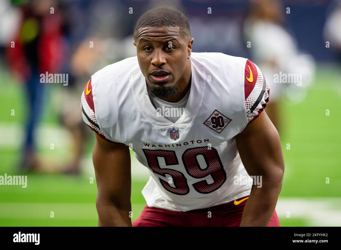 Washington Commanders linebacker Jon Bostic (59) is seen during an NFL  football game against the Dallas Cowboys, Sunday, Oct. 2, 2022, in  Arlington, Texas. Dallas won 25-10. (AP Photo/Brandon Wade Stock Photo -  Alamy