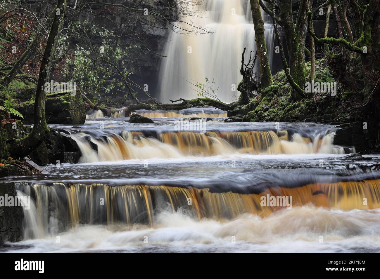 Summerhill Force, Bowlees, Upper Teesdale, County Durham, UK Stock Photo