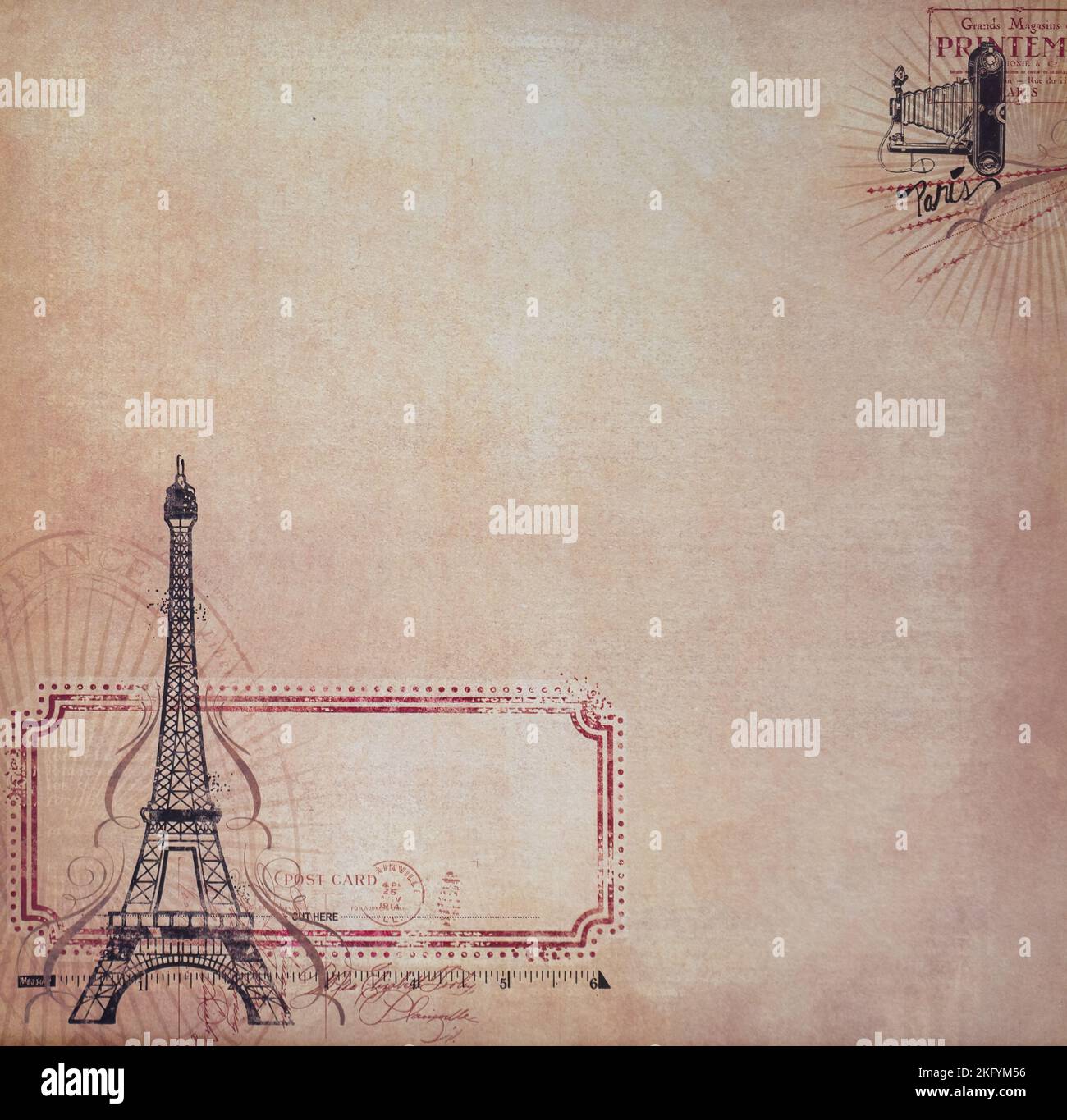 Paris Menu Background Simple Paris themed background illustration Stock Photo - Alamy