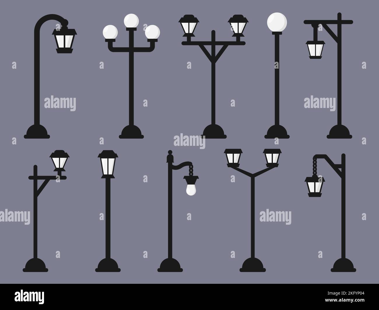 Street light pillars Stock Vector Images Alamy