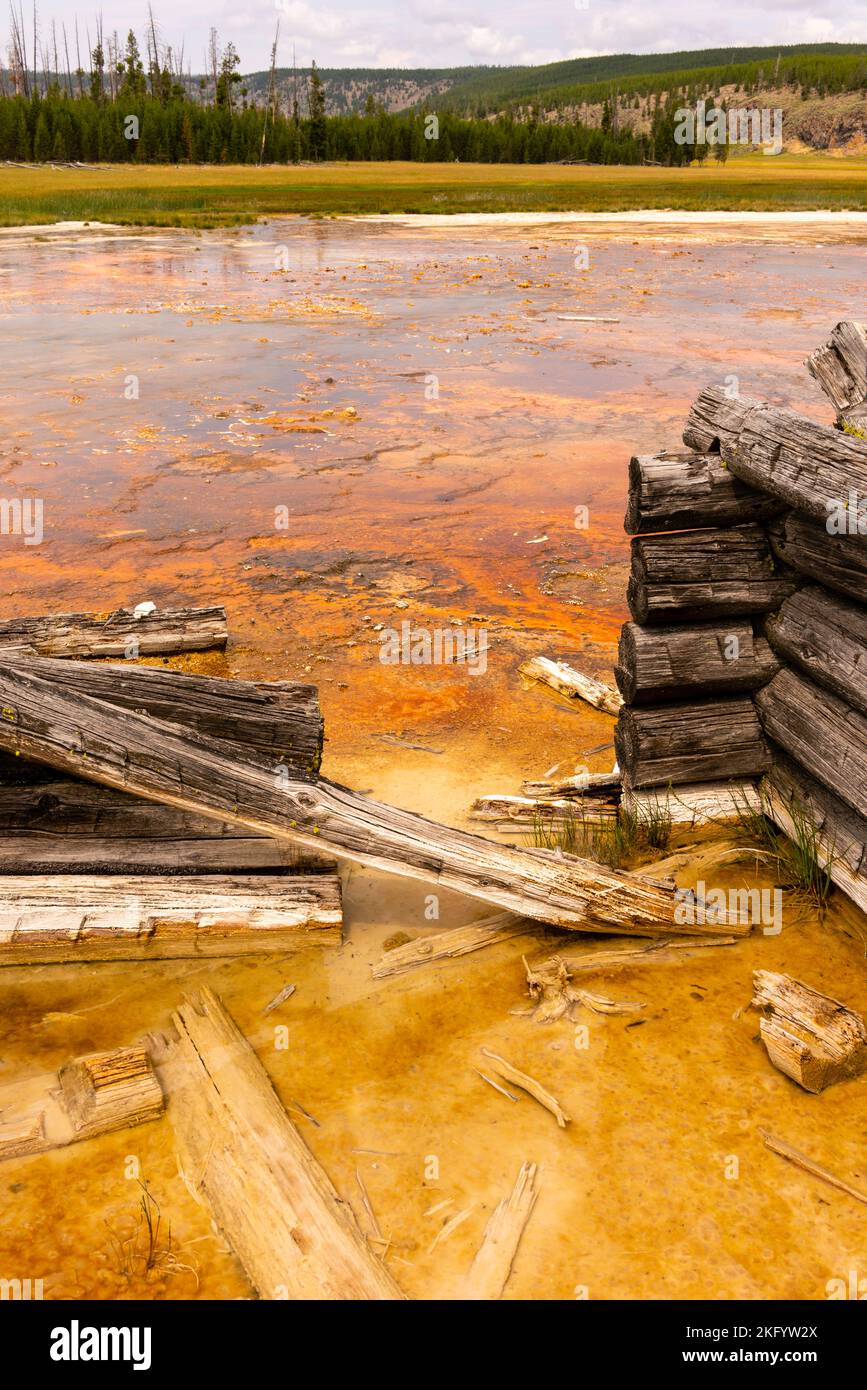 Queens Laundry, Sentinel Meadow, the site of an abanboned laundry service; Yellowstone National