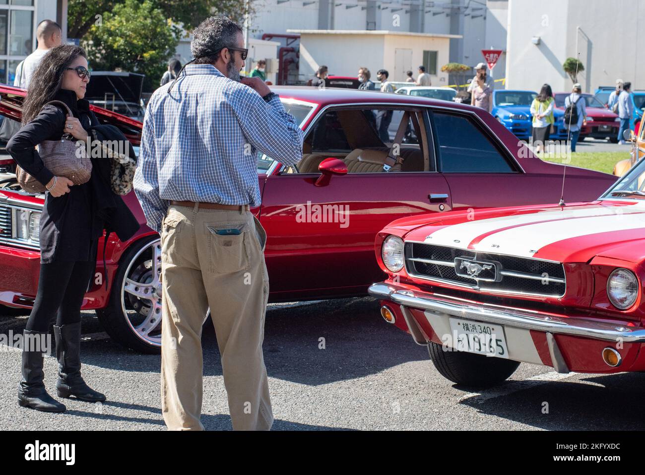 YOKOSUKA, Japan (Oct. 16, 2022) Participants attend a car show onboard Commander, Fleet