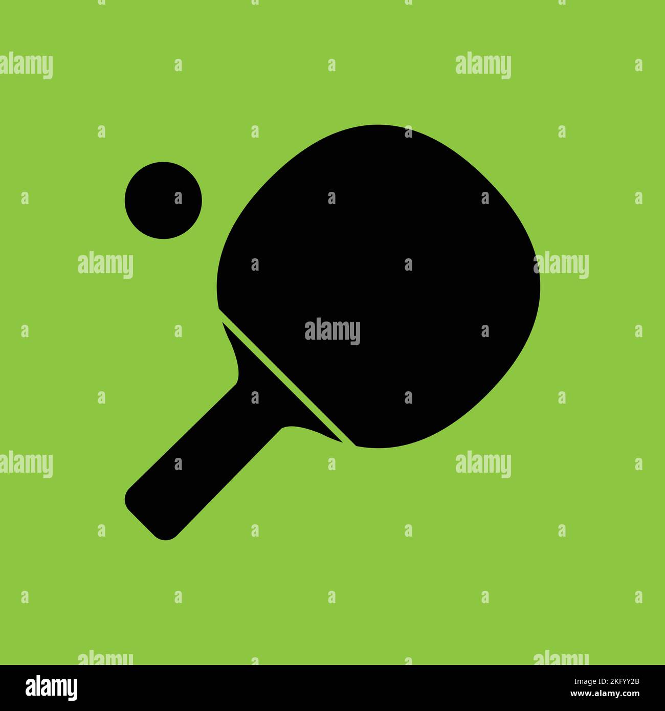 Table Tennis icon isolated on Green Background. Sport Concept. - Vector ...