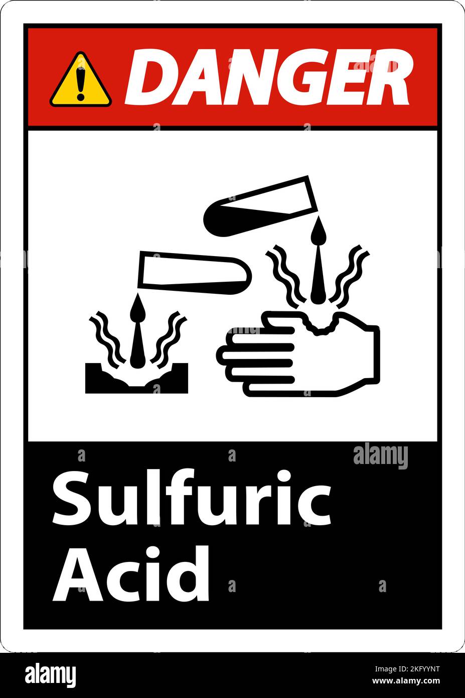 Danger Sulfuric Acid Sign On White Background Stock Vector Image & Art