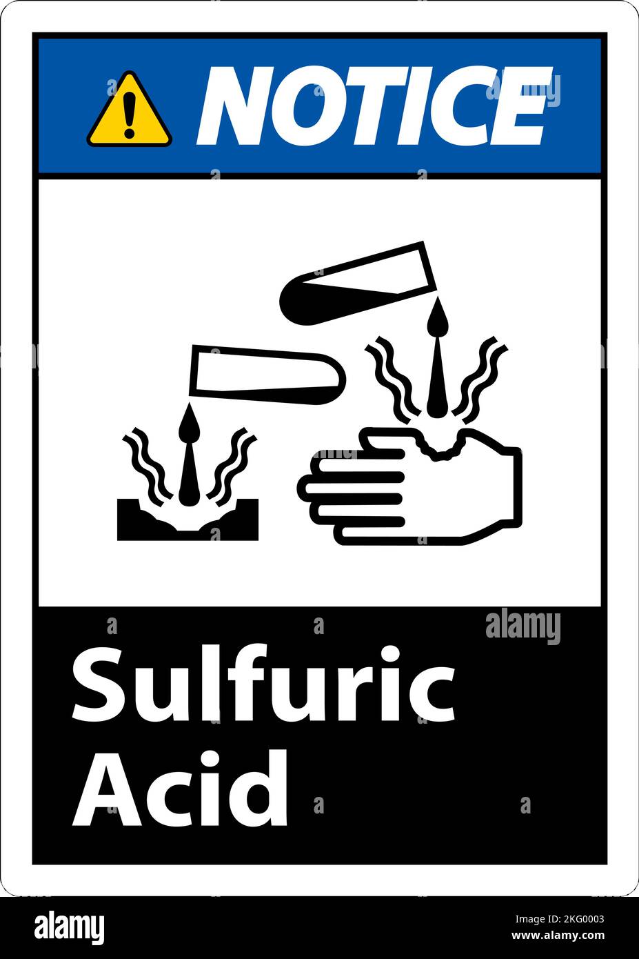 Notice Sulfuric Acid Sign On White Background Stock Vector Image & Art