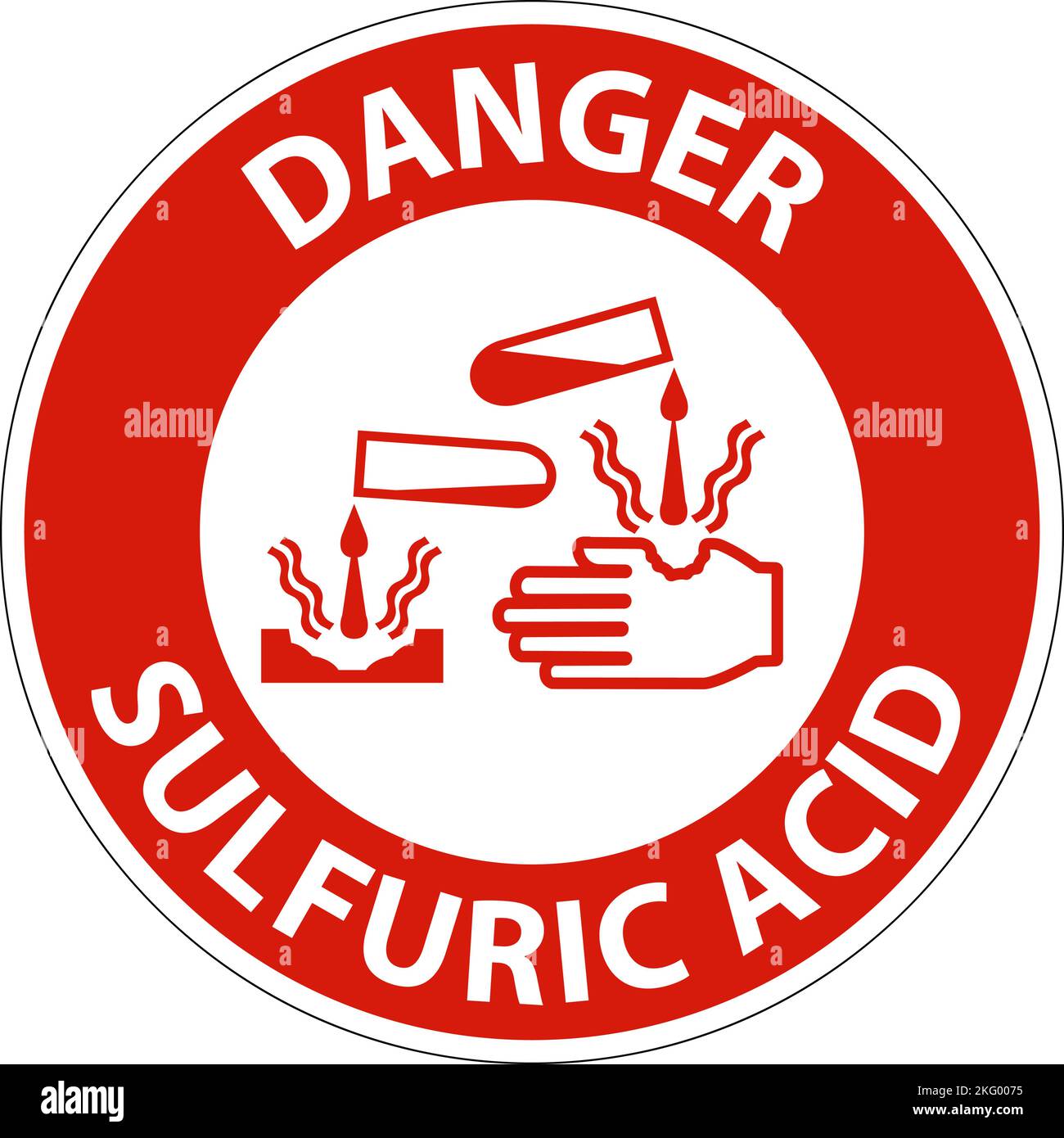 Danger Sulfuric Acid Sign On White Background Stock Vector Image & Art