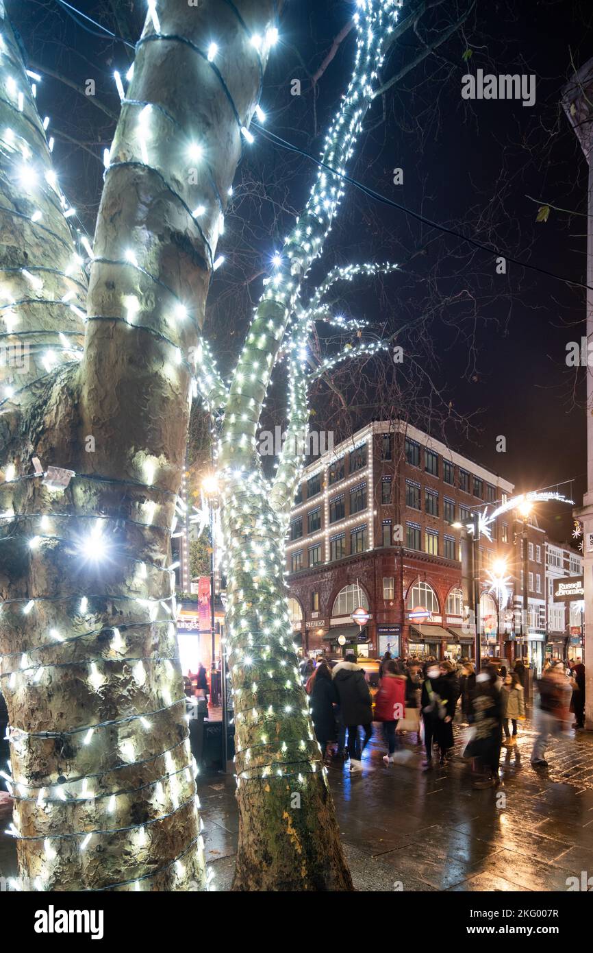 Covent Garden Christmas lights, London Stock Photo Alamy