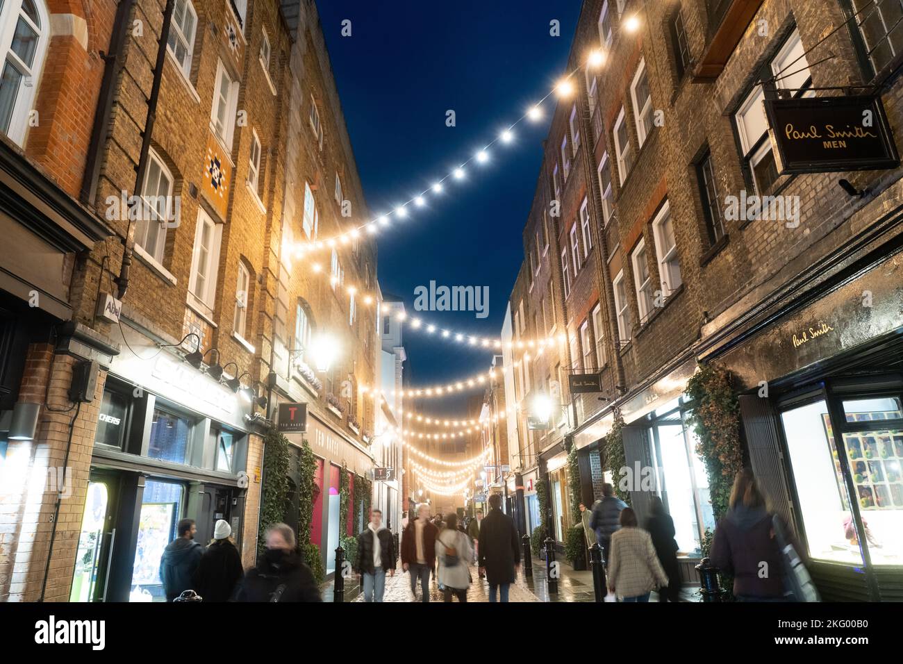 Covent Garden Christmas lights, London Stock Photo Alamy