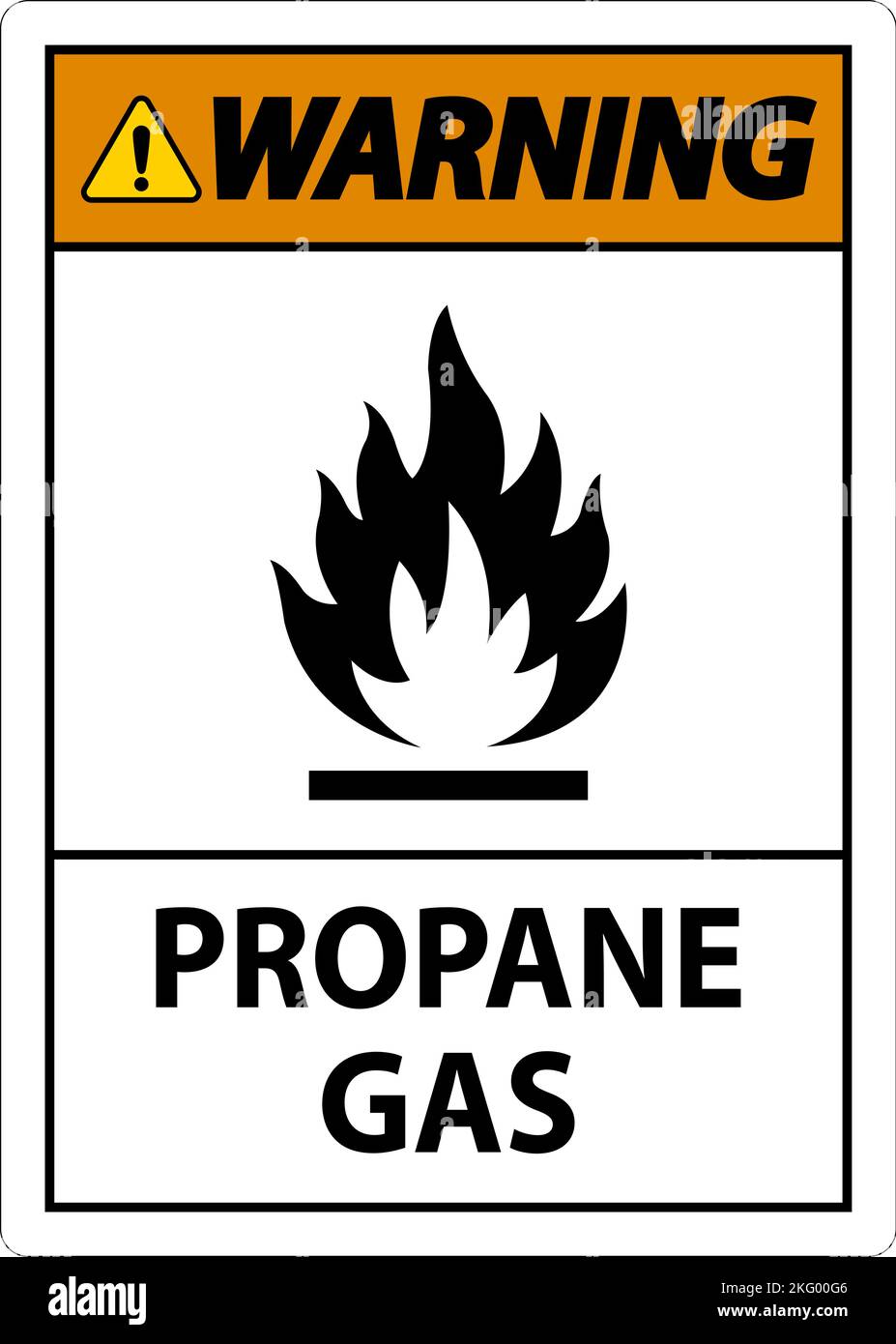 Symbol Propane Warning Label, Propane Gas Sign Stock Vector Image & Art