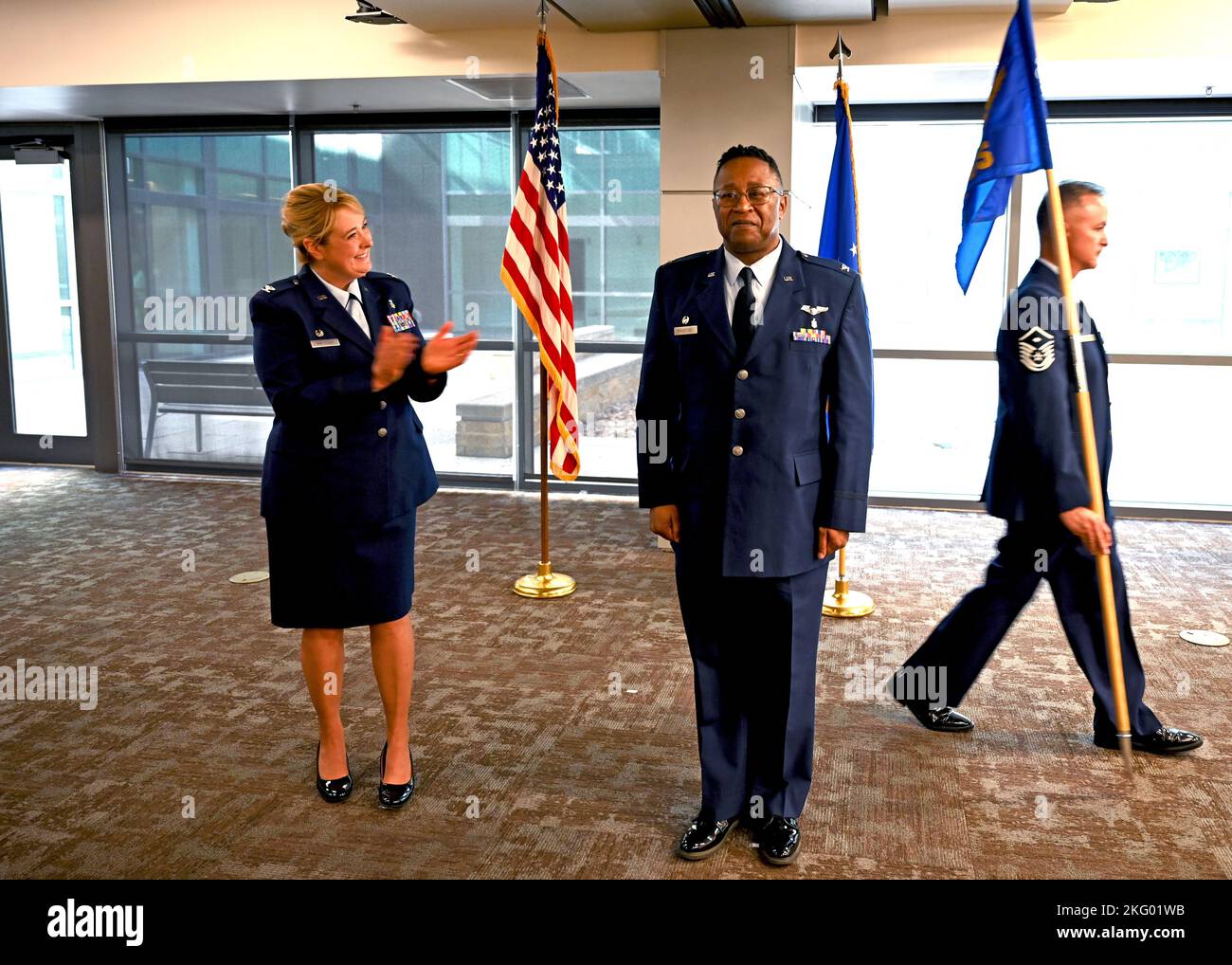 Col. Michelle Van Sickle, 433rd Medical Group commander, claps during ...