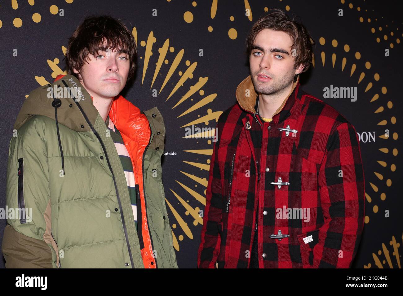 Gene Gallagher and Lennon Gallagher attend Skate at Somerset House with Moët & Chandon Stock