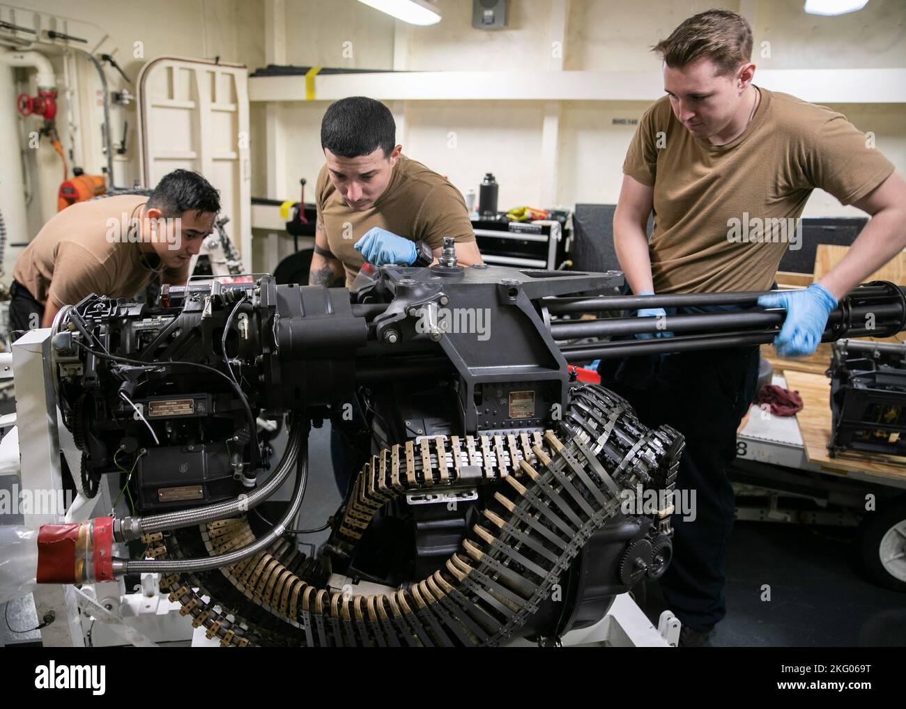 Sailors assigned to the first-in-class aircraft carrier USS Gerald R ...