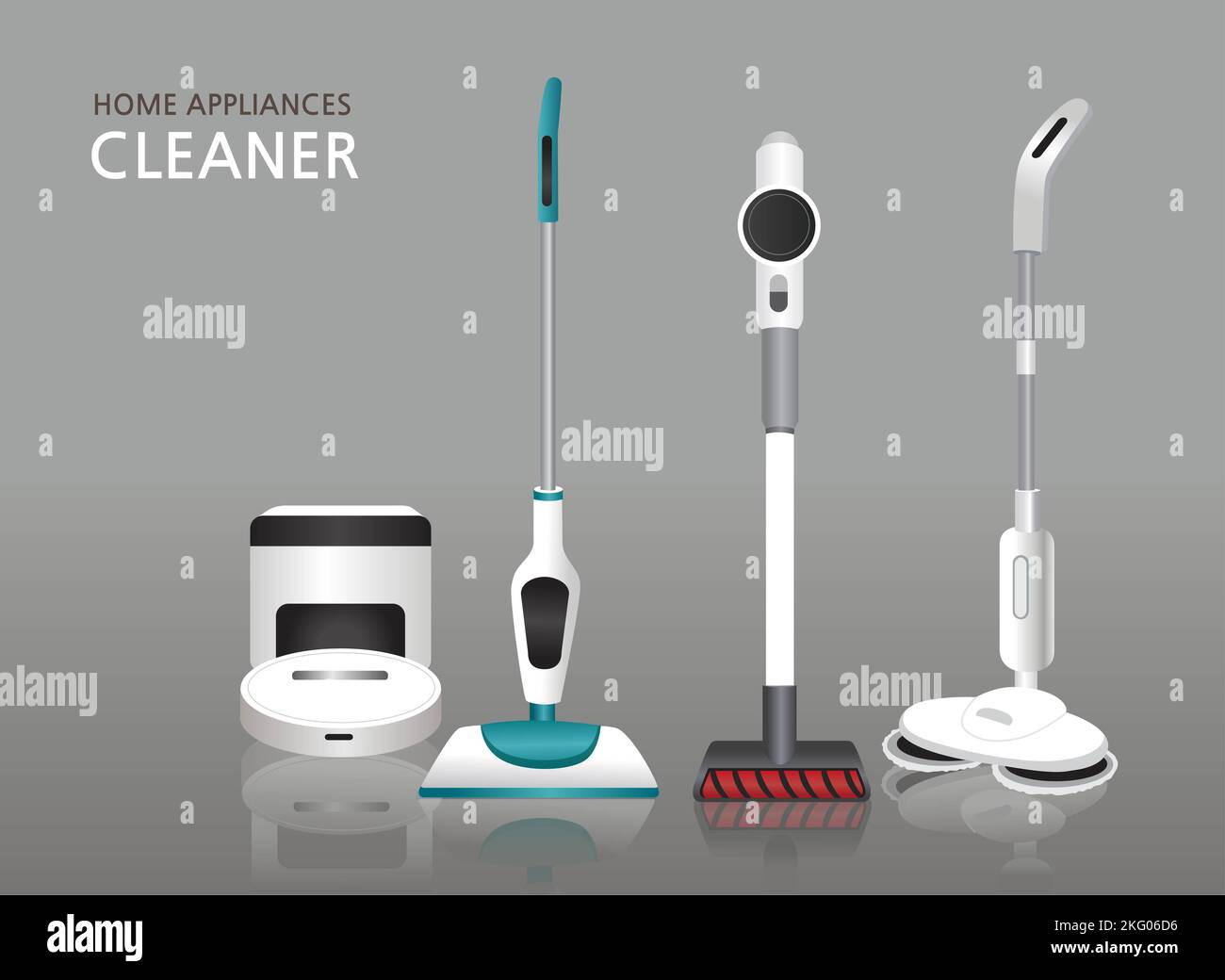 home appliances, devices vector illustration home cleaning gadgets