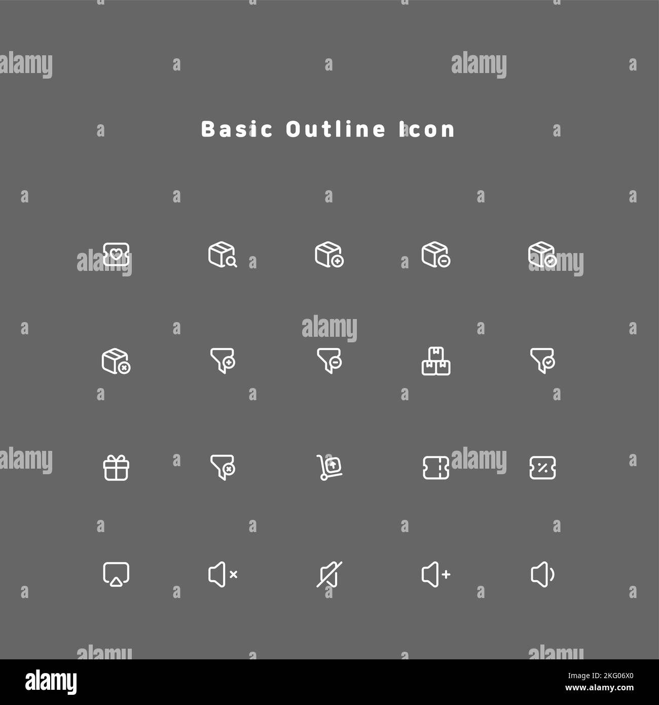 simple and minimal basic essential line icon set for ui ux web and ...
