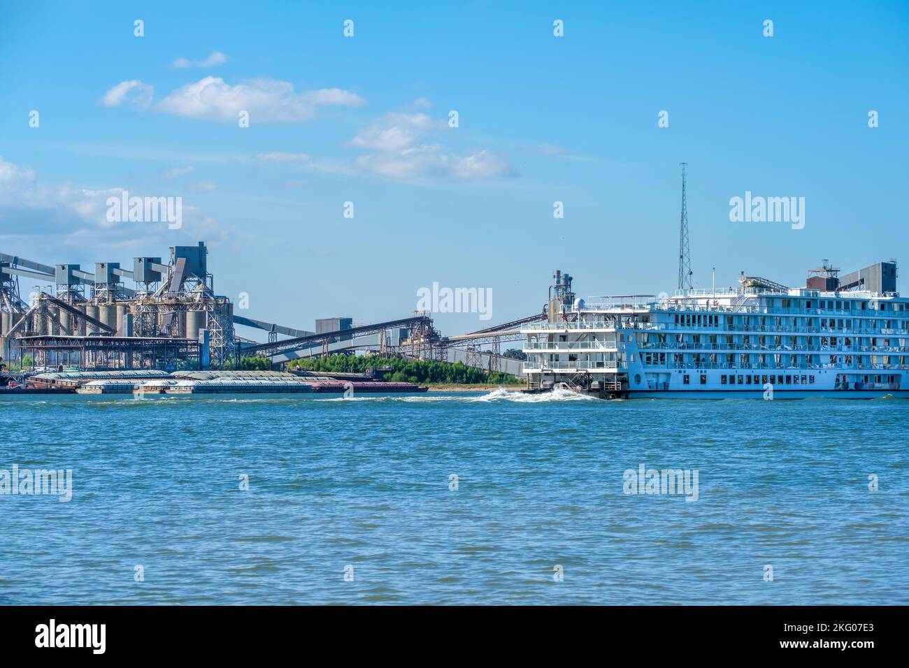 Westwego, LA, USA OCTOBER 23, 2022 Cruise Ship American Jazz passes
