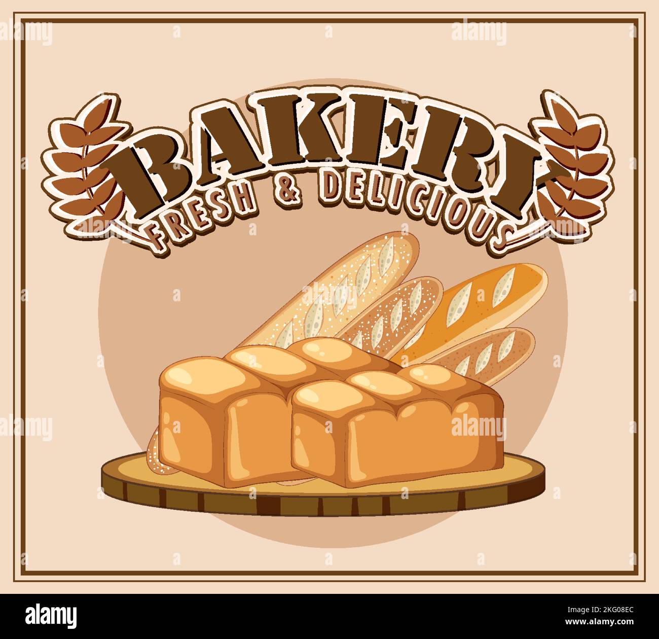 Bakery fresh and delicious text for banner or poster design ...