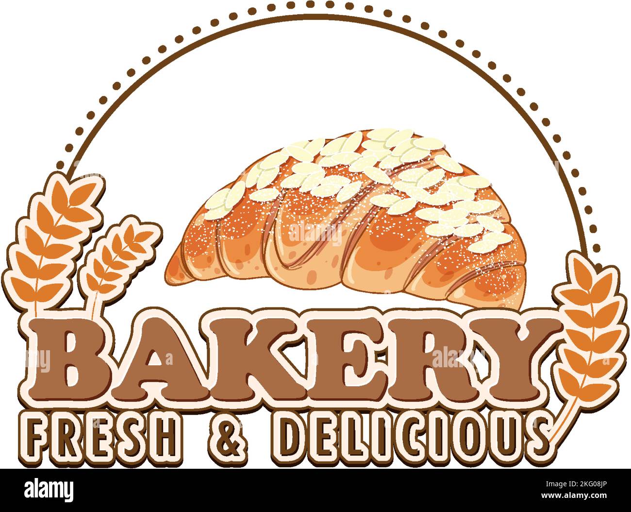Bakery fresh and delicious text for banner or poster design ...