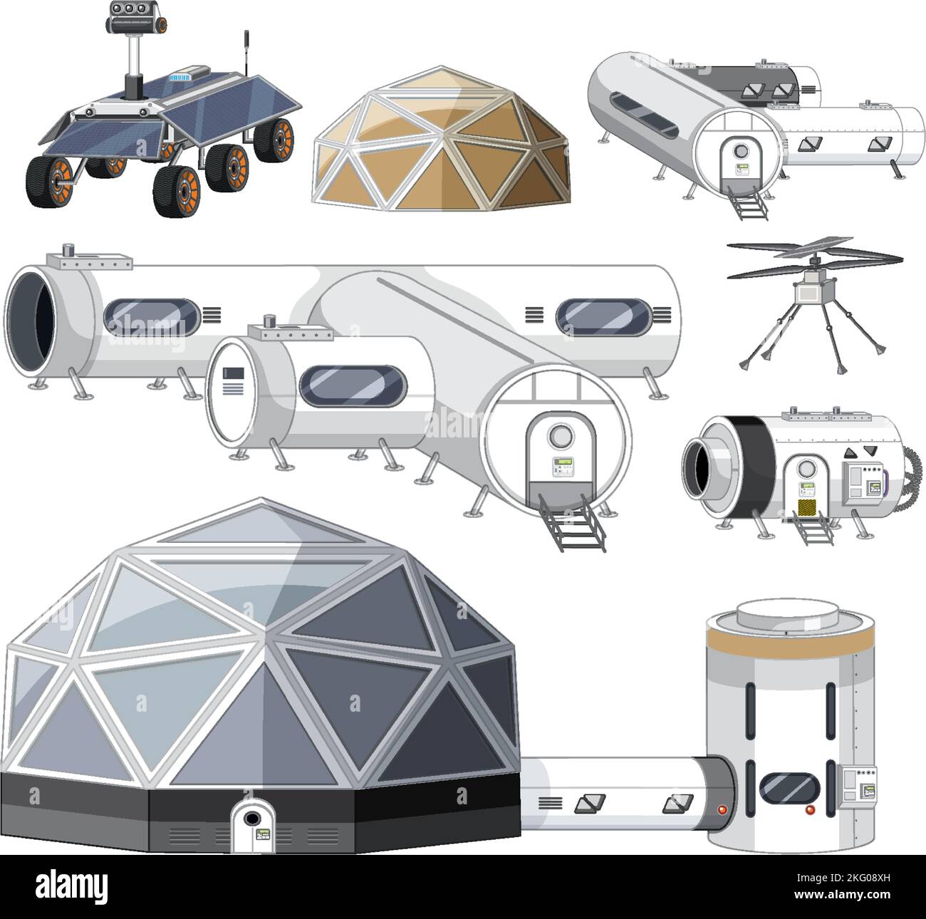 Set of space object isolated illustration Stock Vector Image & Art - Alamy
