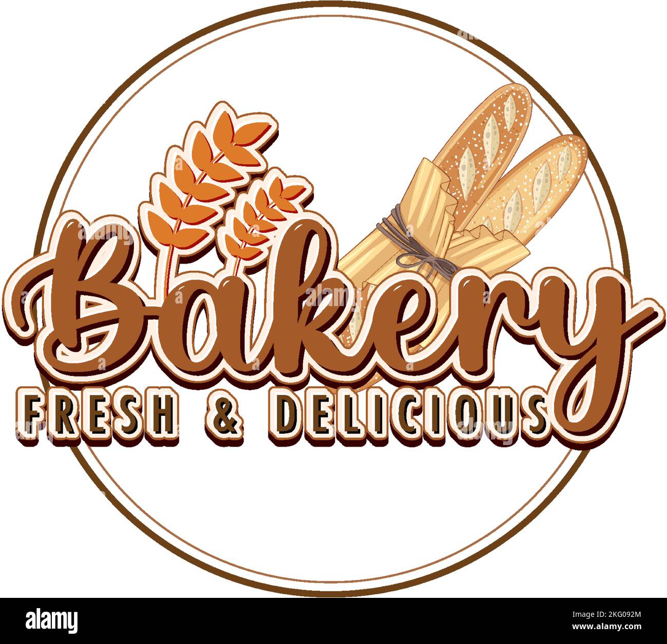 Bakery fresh and delicious text for banner or poster design ...