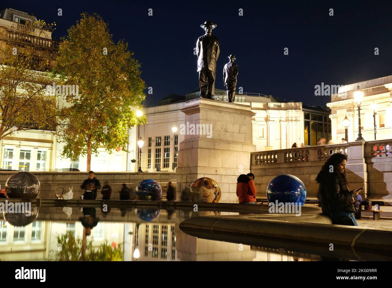 London, UK. 20th November, 2022. The 'World Reimagined' brings together 96 globes painted by African diaspora artists to Trafalgar Square.  The project explores the history and impact of the transatlantic slave trade. Credit: Eleventh Hour Photography/Alamy Live News Stock Photo