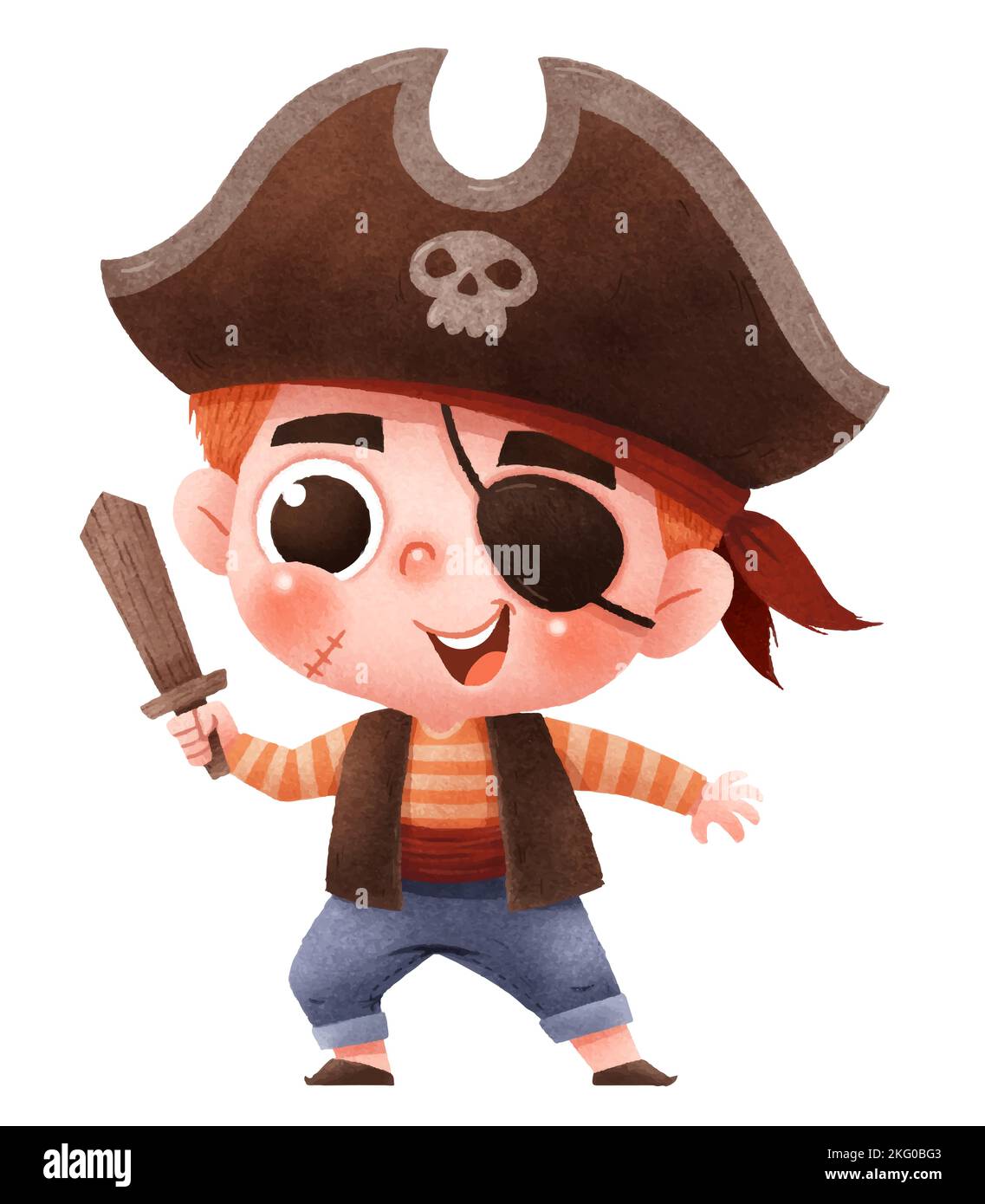 Happy cartoon pirate boy sword hi-res stock photography and images - Page 2  - Alamy
