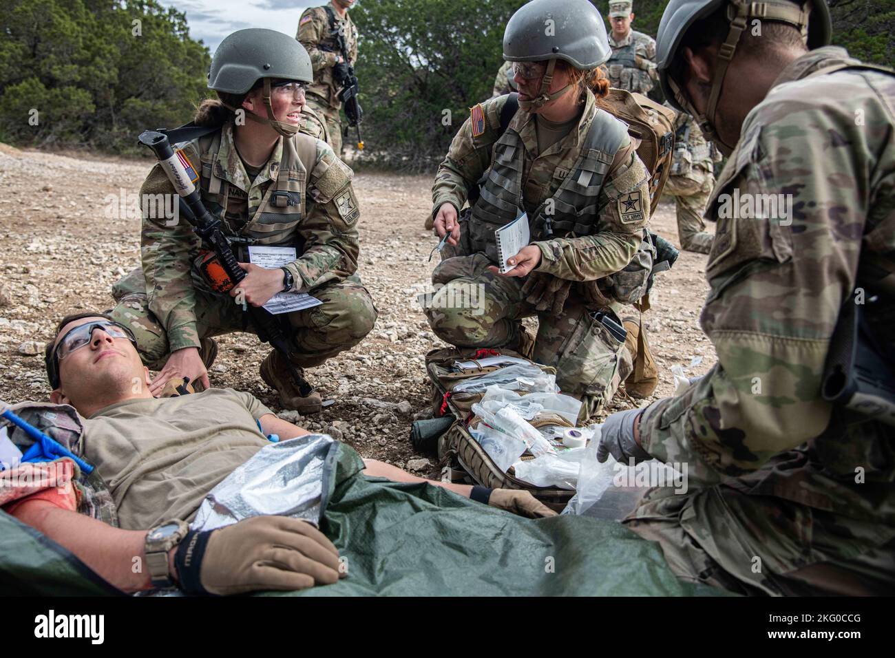 Soldiers participating in the Combat Medic Specialist Training Program