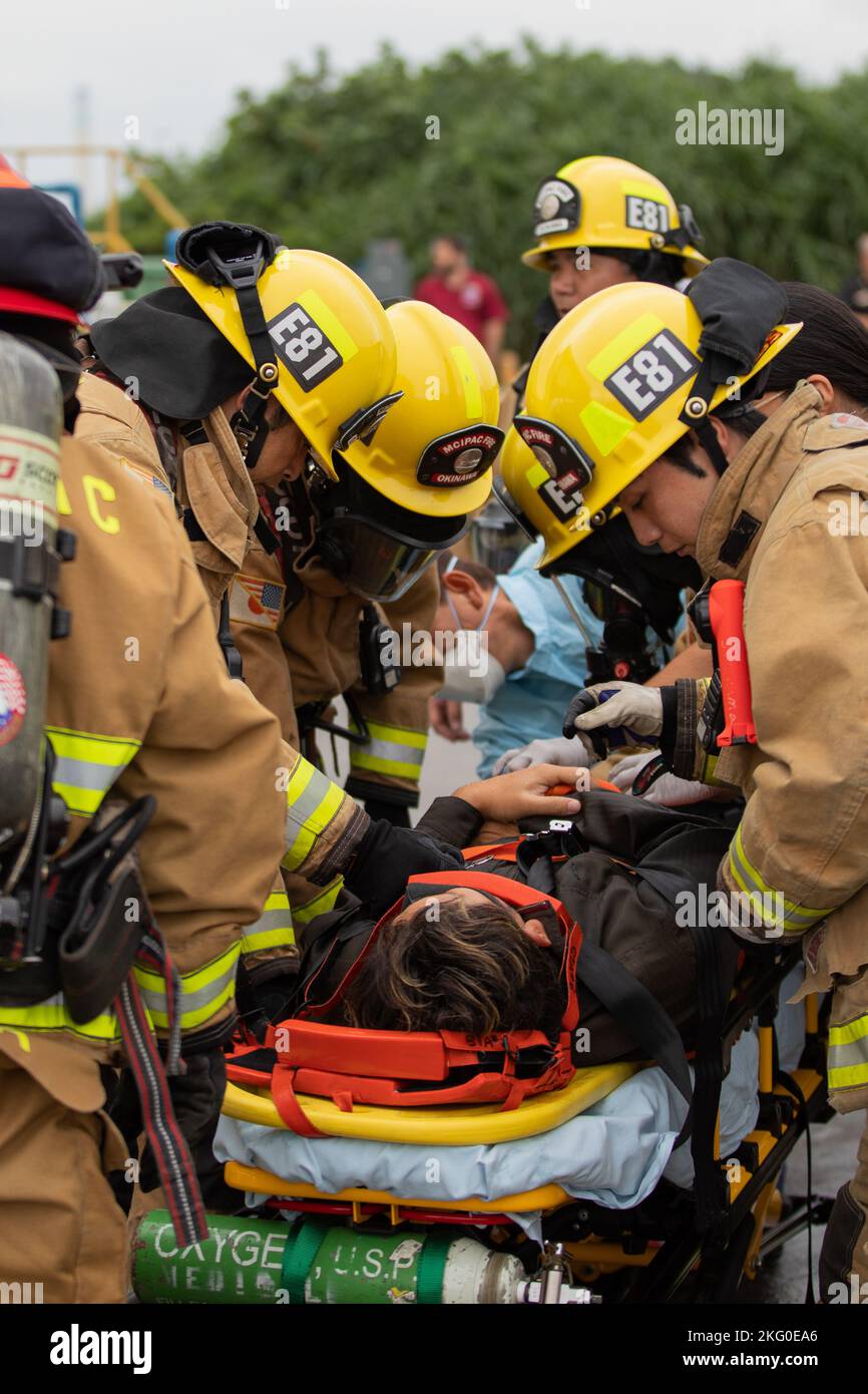 Firefighters With Marine Corps Installations Pacific Fire And Emergency 