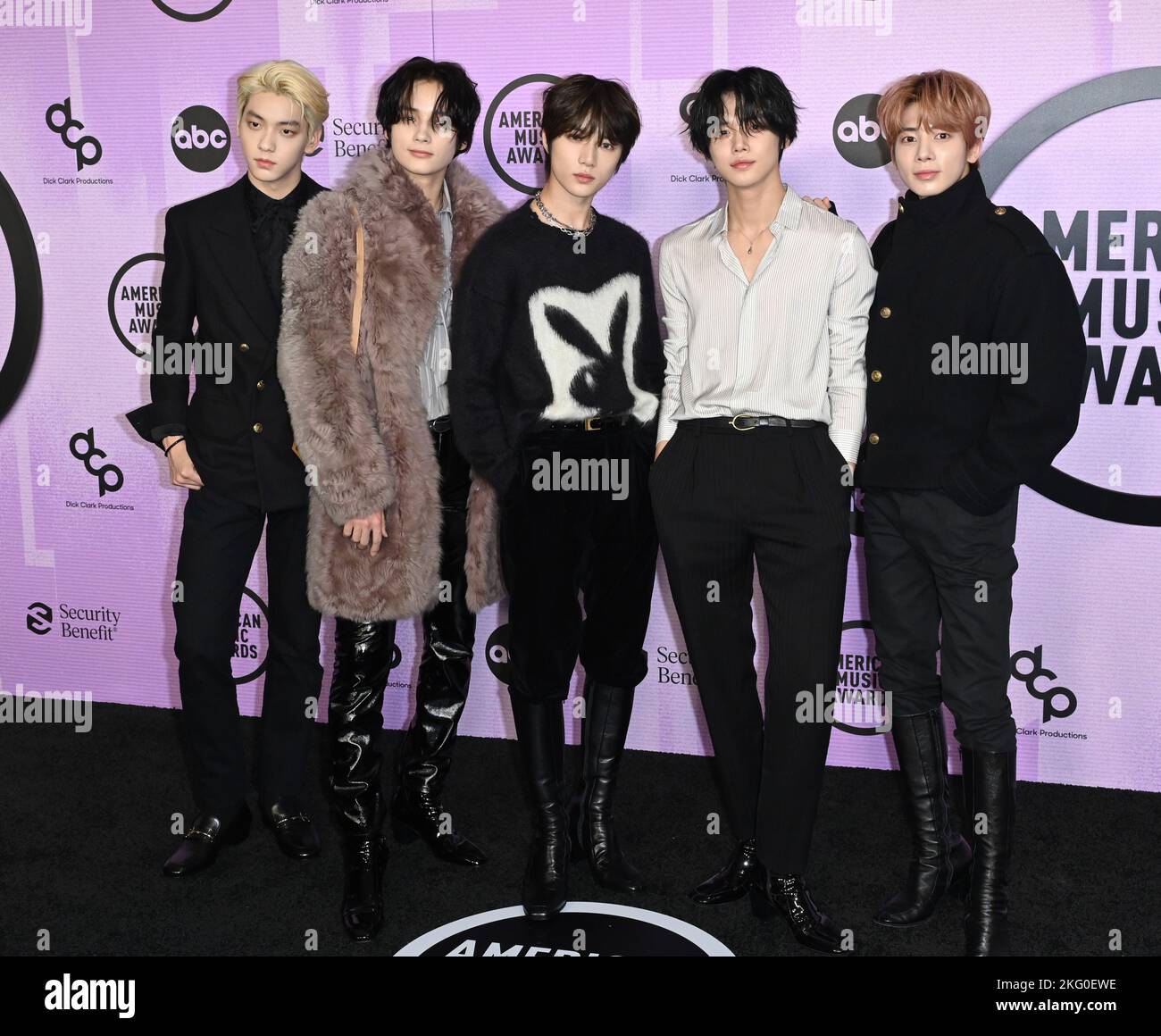 Los Angeles, USA. 20th Nov, 2022. TXT Soobin, HueningKai, Beomgyu