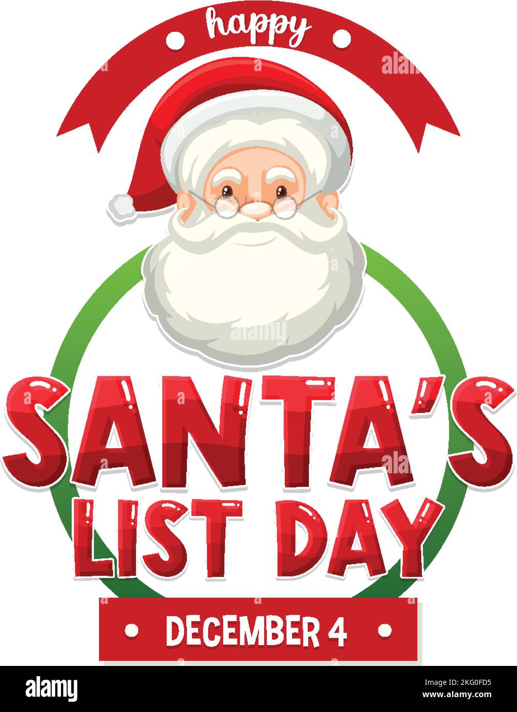 Happy Santa List Banner Design illustration Stock Vector Image & Art ...