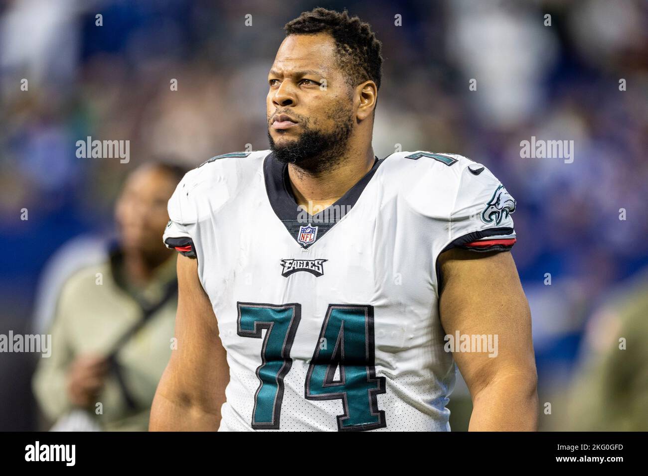 Philadelphia Eagles defensive tackle Ndamukong Suh (74) celebrates after a  defensive stop during an NFL football game against the Indianapolis Colts,  Sunday, Nov. 20, 2022, in Indianapolis. (AP Photo/Zach Bolinger Stock Photo  - Alamy