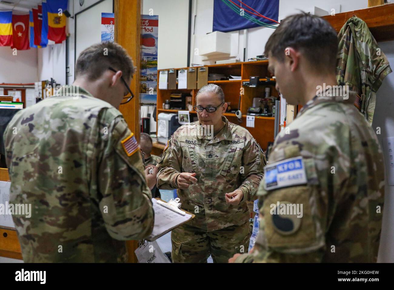 U.S. Army Sgt. 1st Class Shannon Riddle, the battle desk non ...