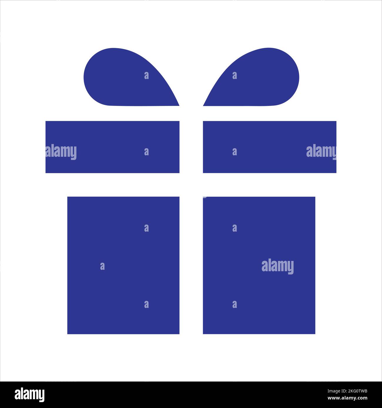 Gift box icon template black color editable. Gift box icon symbol Flat