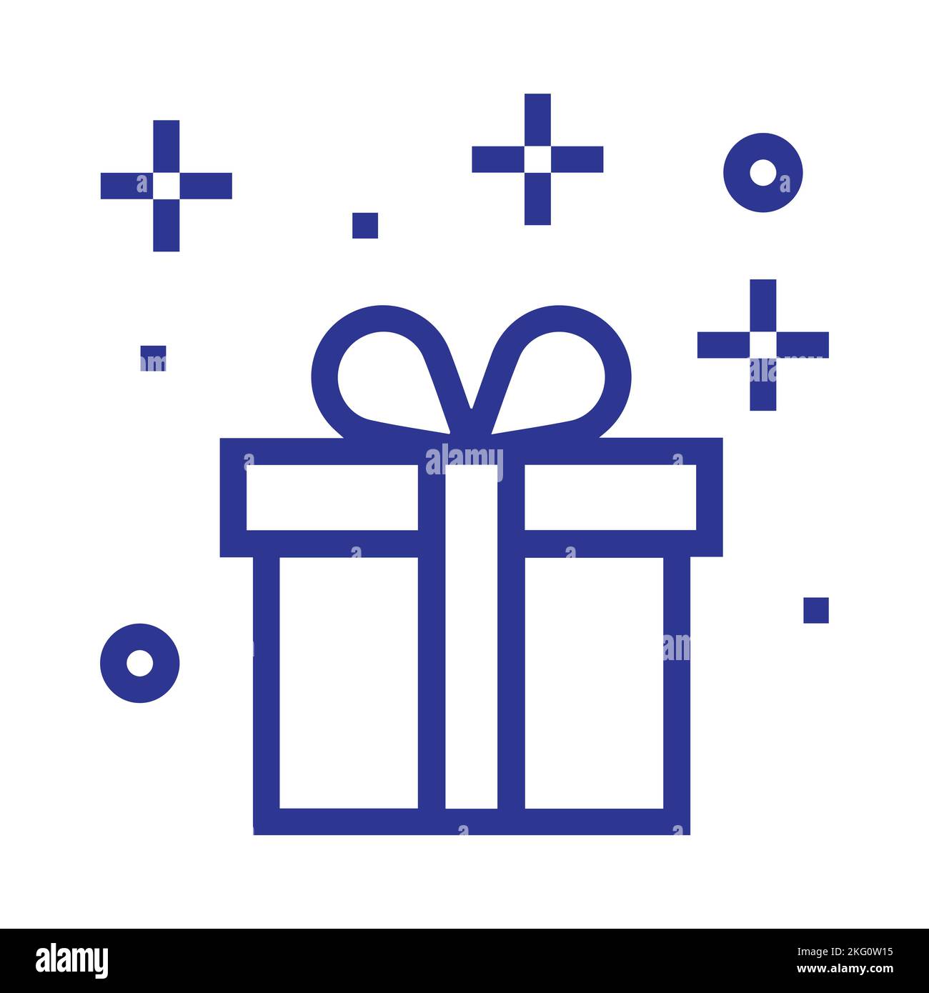 Gift box icon template black color editable. Gift box icon symbol Flat vector illustration for graphic and web design. Stock Vector